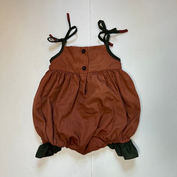 Well Dressed Wolf "Classic Smocked Bubble" Custom Dyed Romper - Size 9M - Picture 5 of 5